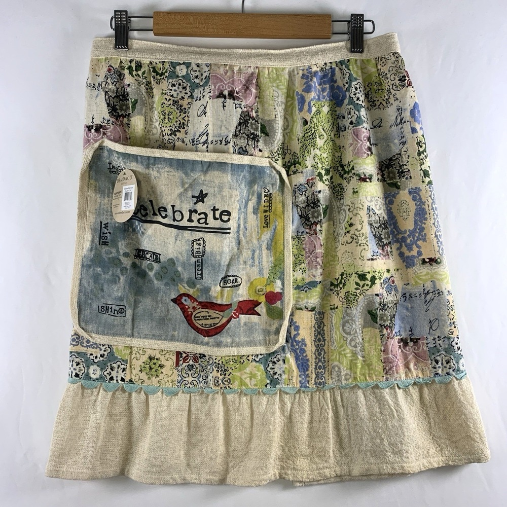 Kelly Rae Roberts Half Apron 2012 Cotton Flax Cottage Country Farmhouse Gift
